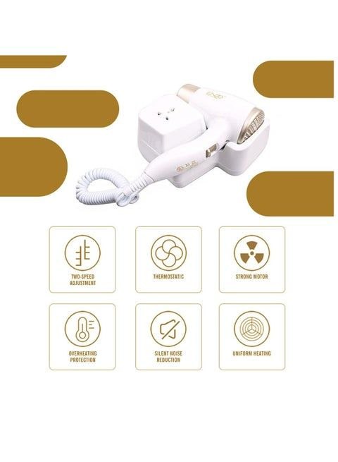 Enzo EN-6622 Professional Wall-Mounted Hair Dryer.