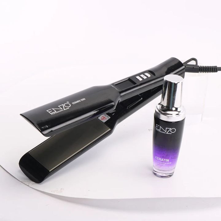 ENZO EN-5188 Nano Titanium Keratin Hair Straightener & Essential Oil