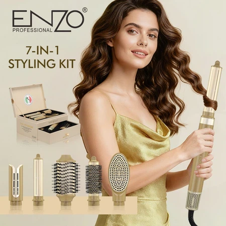 ENZO Professional 7-in-1 Hot Air Brush Blow Dryer Set (EN-6228)