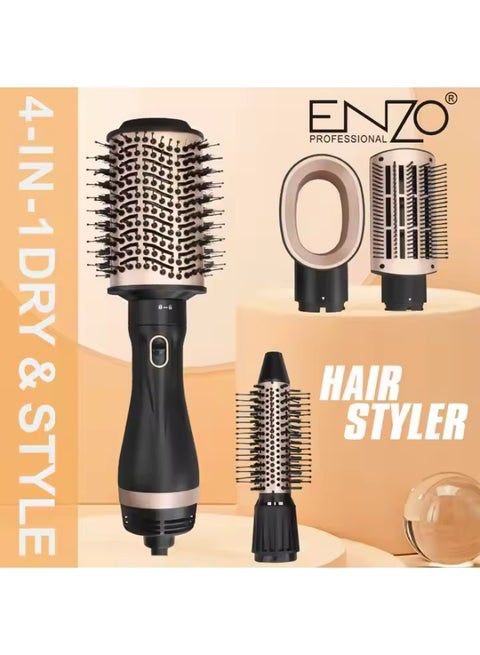 Enzo Professional 4-in-1 Dry & Style Hot Air Hair Brush